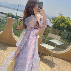 Real French floral dress new Korean fairy cake skirt in early spring of 2021