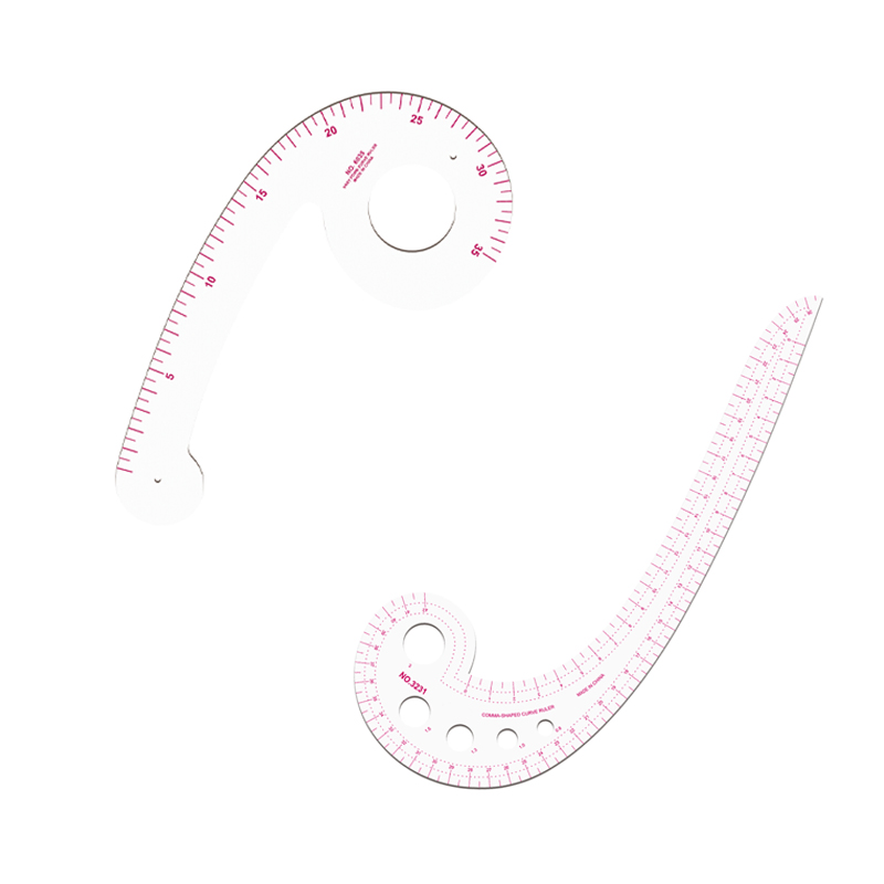 BEN YEDD塑料逗号刻度尺