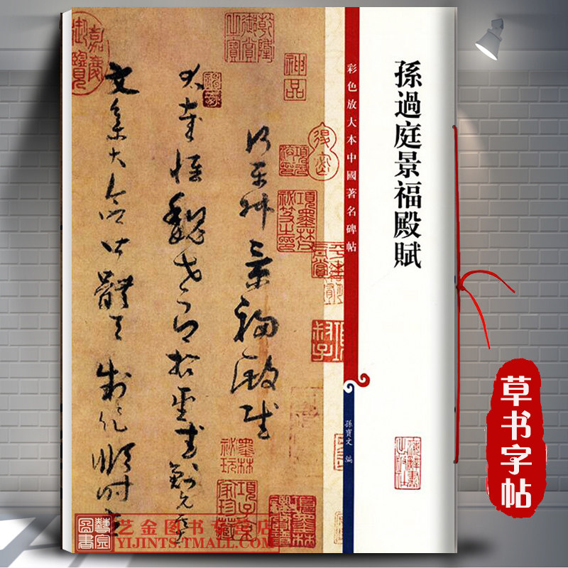 殿赋 彩色放大本中国著名碑帖 孙宝文编 释文旁注孙过庭毛笔草书书法