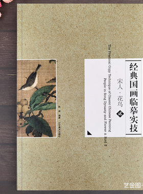 正版现货 宋人花鸟贰 经典国画临摹实技12幅宋代花鸟小品原寸原作工笔白描底稿赵斌编工笔花鸟画国画技法宋画技法解析 辽宁美术