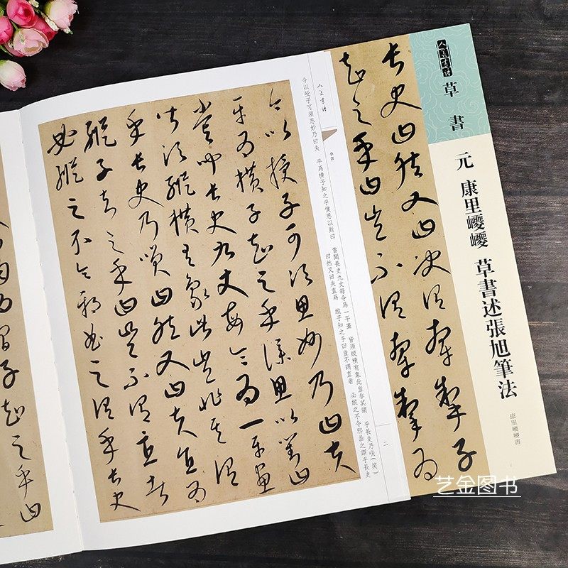 博库网 康里巎巎草书述张旭笔法 人美书法草书毛笔书法字帖繁体释文