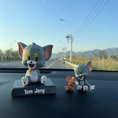 可爱车载摆件手办 饰品 猫和老鼠汽车摆件汤姆杰瑞摇头公仔 车内装