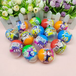 鸡蛋型扭蛋球二元投币机益智玩具拼装积木宠物小精灵盲盒抽奖机