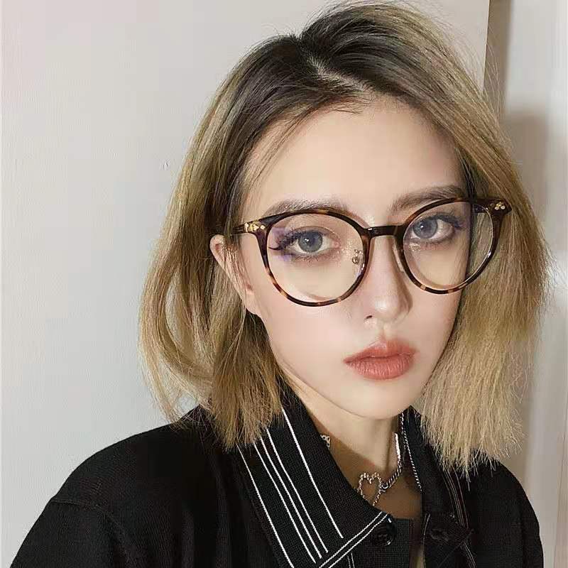 新款时尚显年轻豹纹色大框老花镜男女高清防蓝光抗辐射舒适老视镜