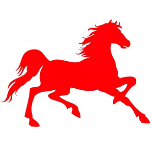 生肖动物马窗花剪纸画装饰画骏马奔腾马到成功卡通马墙贴不干胶