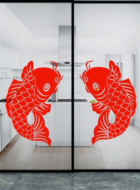 鱼剪纸鲤鱼窗花年年有余