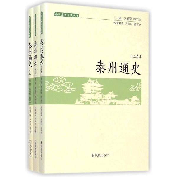 全3册 泰州通史(上中下) 泰州历史文化丛书 泰州文史研究书籍 各时期政治经济文化社会 文史哲普及读物 凤凰出版社