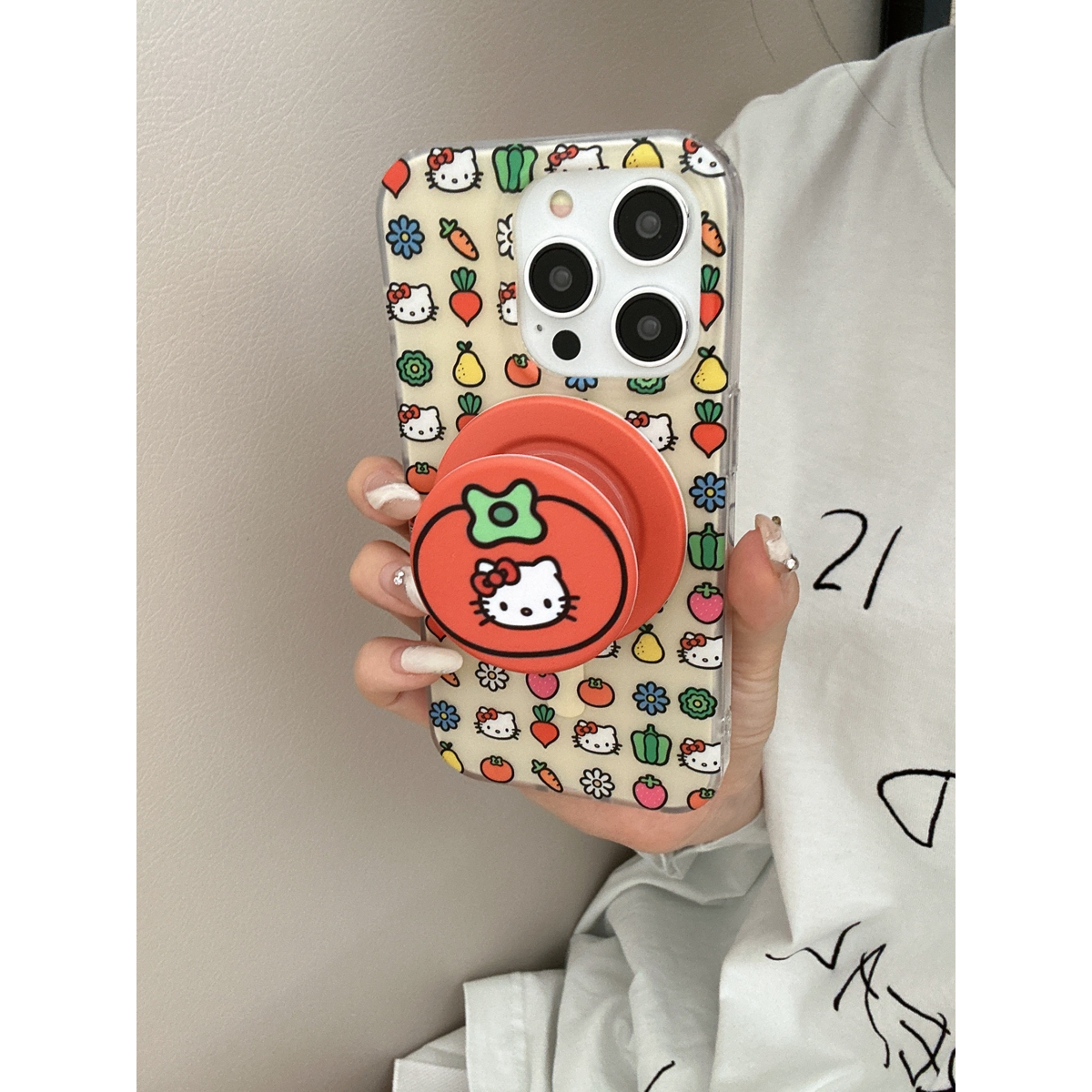 韩风蔬菜凯蒂猫磁吸防摔手机壳