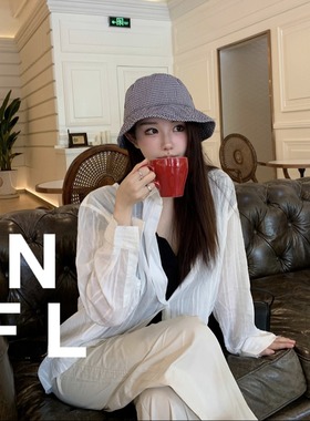 【NEW FOOLLAND】宋慧乔同款Moia防晒宽松轻薄棉长袖衬衫