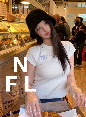 【NEW FOOLLAND】纽约高街Da王2025春复古美式印花情侣款短袖T恤