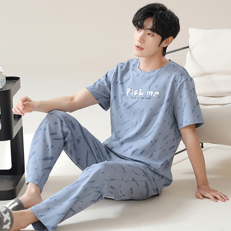 休闲纯棉春夏季家居服套装