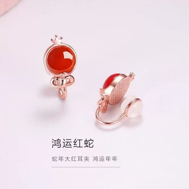 儿童耳夹兔子猫咪萌龙无耳洞耳环