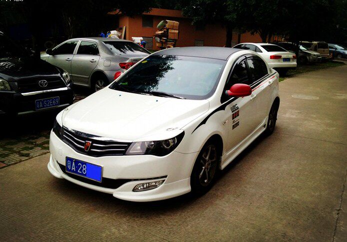 适用于荣威350改装小包围前唇侧裙包角后扰流尾翼灯眉无标中网