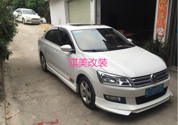 pp塑料 适用于13-15款大众桑塔纳改装小包围14前铲后唇侧裙大尾翼