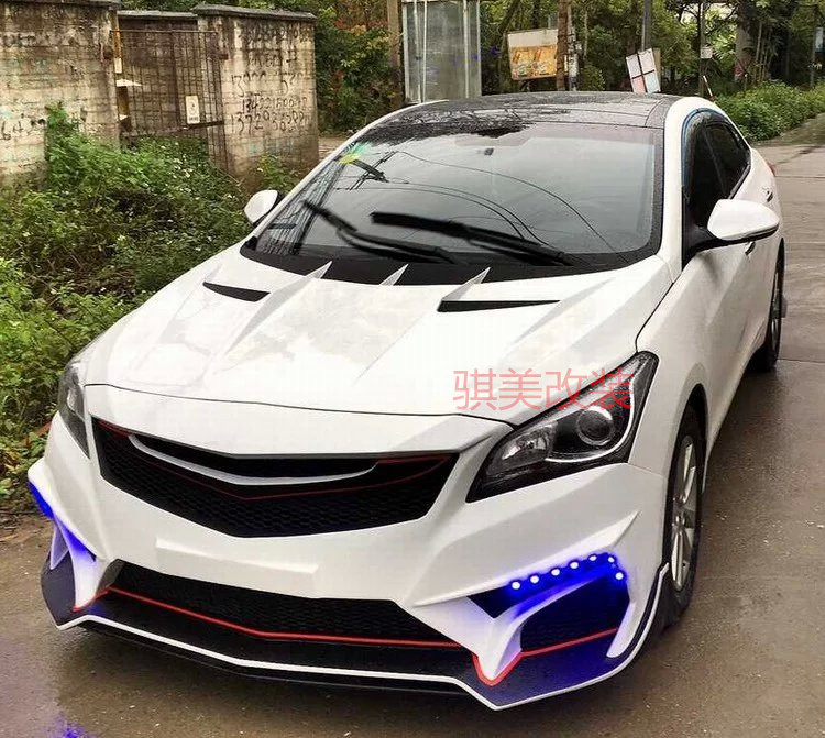 pp塑料14-16名图改装ma大包围 名图前后保险杠侧裙小尾翼加装