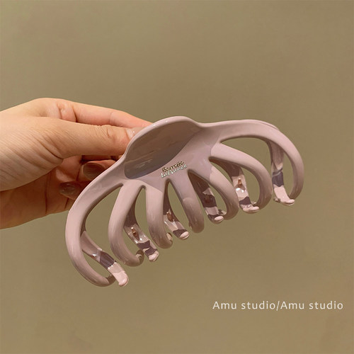 高级感发量多大号抓夹女2025新款后脑勺盘发鲨鱼夹气质发夹头饰品