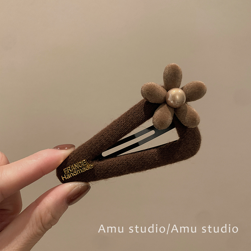 韩国甜美花朵发夹女前额碎发BB夹侧边刘海边夹2025新款高级感发卡