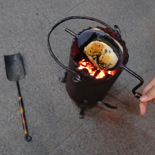 东际器物野火炉烧饼炉煮茶壶随身小巧炭火炉 更多实拍图见详情页