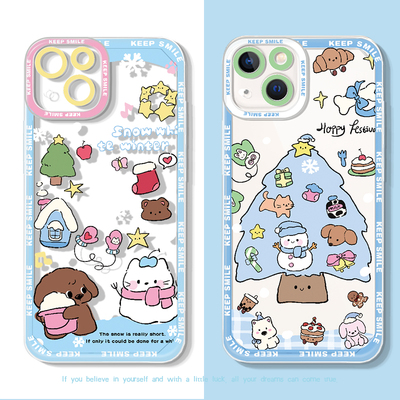 三川志适用于iPhone16promax手机壳苹果17圣诞节礼物送女友15plus高级感简约ins风14氛围感ins卡通可爱scz