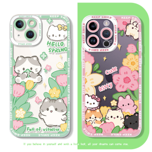 三川志适用于苹果15plus手机壳iPhone16promax新款17透明13小米14华为p70卡通猫咪mate60可爱12mini女款scz