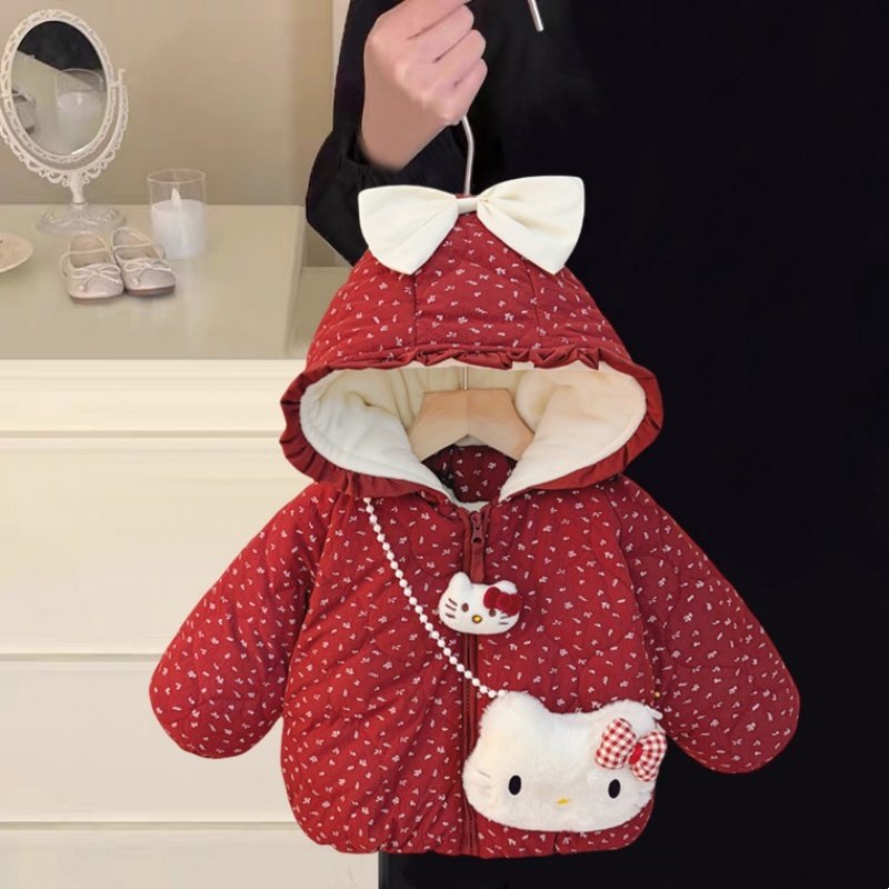 女童加绒棉服外套秋冬2025新款韩版宝宝加厚棉衣洋气儿童冬装棉袄