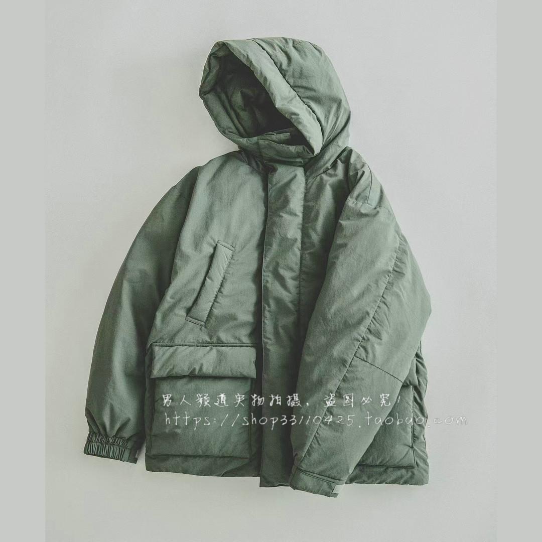 河田尼龙防泼水宽松男士羽绒服