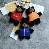 出口日本外贸原单吉祥物公仔小熊包包挂件可爱毛绒装 饰品手机挂件