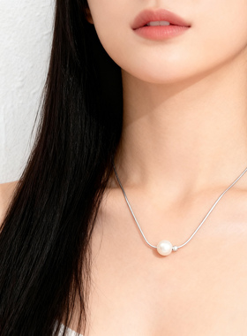 S925纯银天然珍珠项链女款
