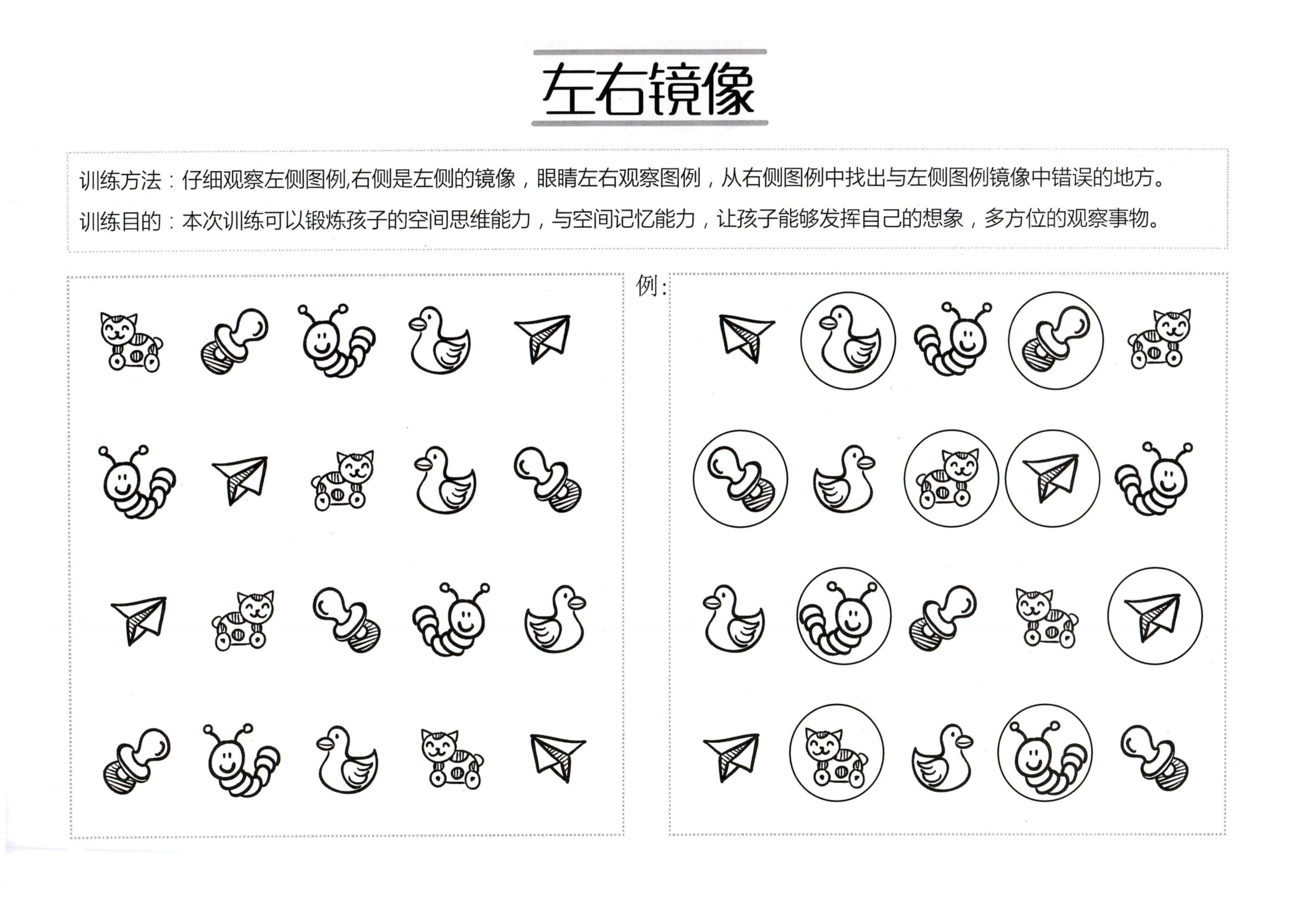 幼儿左右镜像对称思维全脑开发专注力训练空间思维启蒙益智教具