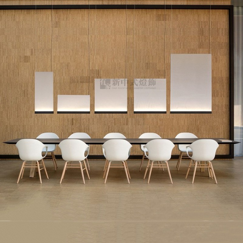 简约长正方形布艺亚克力组合吊灯酒店别墅样板房餐桌厅吧台门帘灯,家装灯饰光源,客厅吊灯,淘宝优惠券,粉丝福利购,淘宝优惠卷