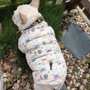 夹棉加厚秋冬装法斗衣服胖狗滑雪衫挡风保暖狗狗衣服斗牛犬棉衣