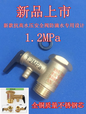 适用美的海全铜安全阀泄压滴水阀四分0.9M1.2M电热水器通用配件