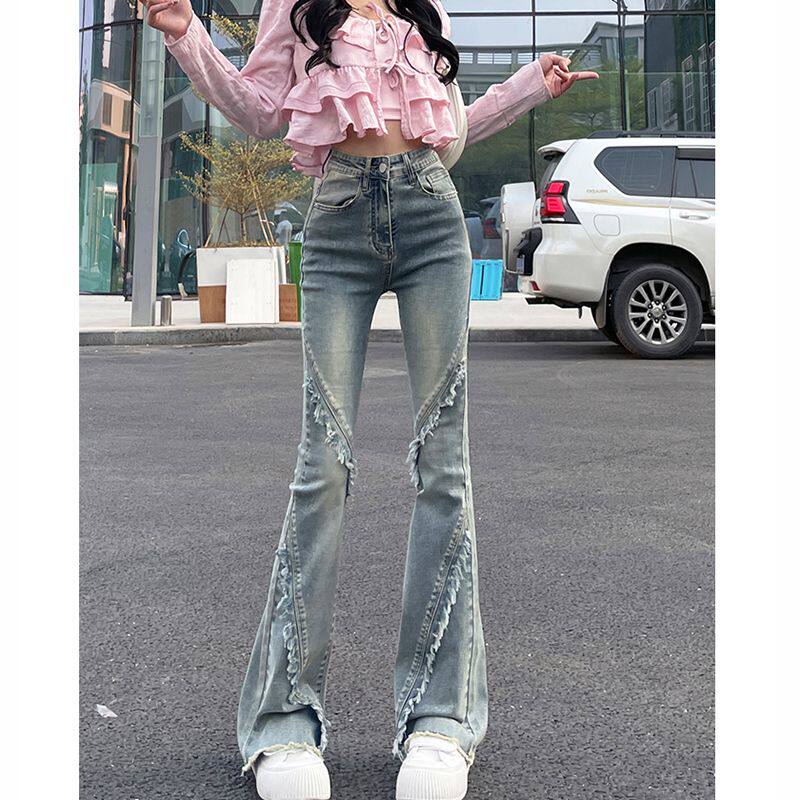 2025新款美式复古休闲牛仔裤女春秋款宽松显瘦百搭潮牌上衣男