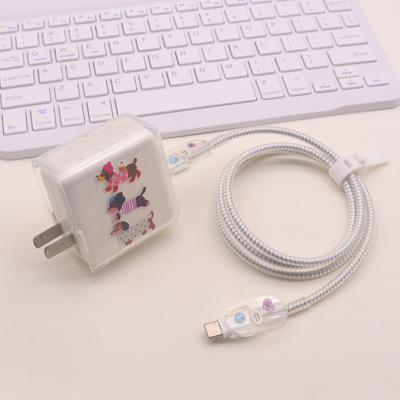 适用苹果30W充电器保护套iphone18/17手机数据线缠绕绳16快充壳15