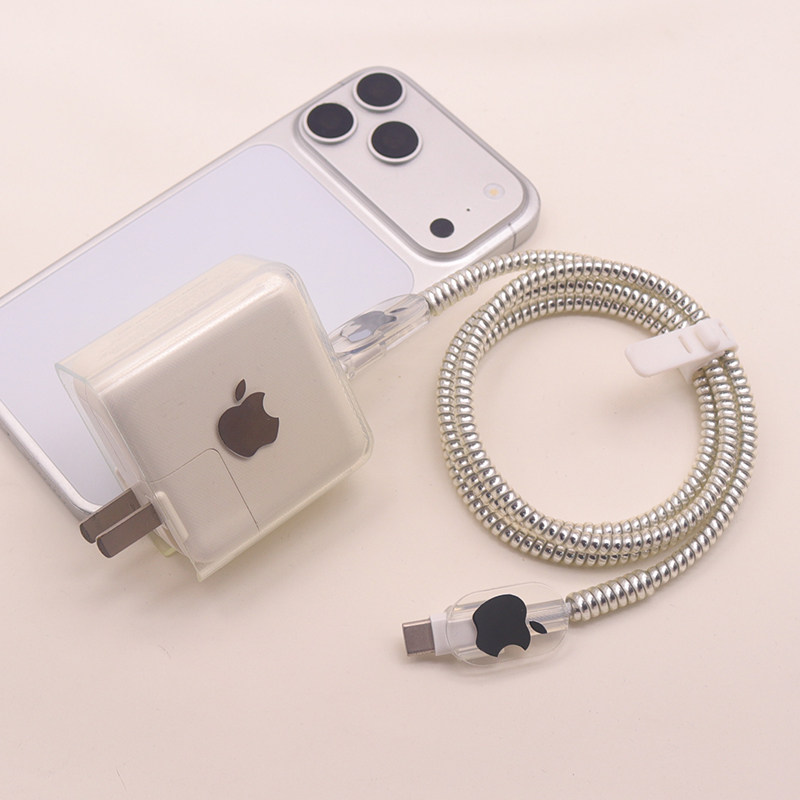 适用苹果30W/35W充电器保护套17promax数据线18缠绕绳16快充软壳