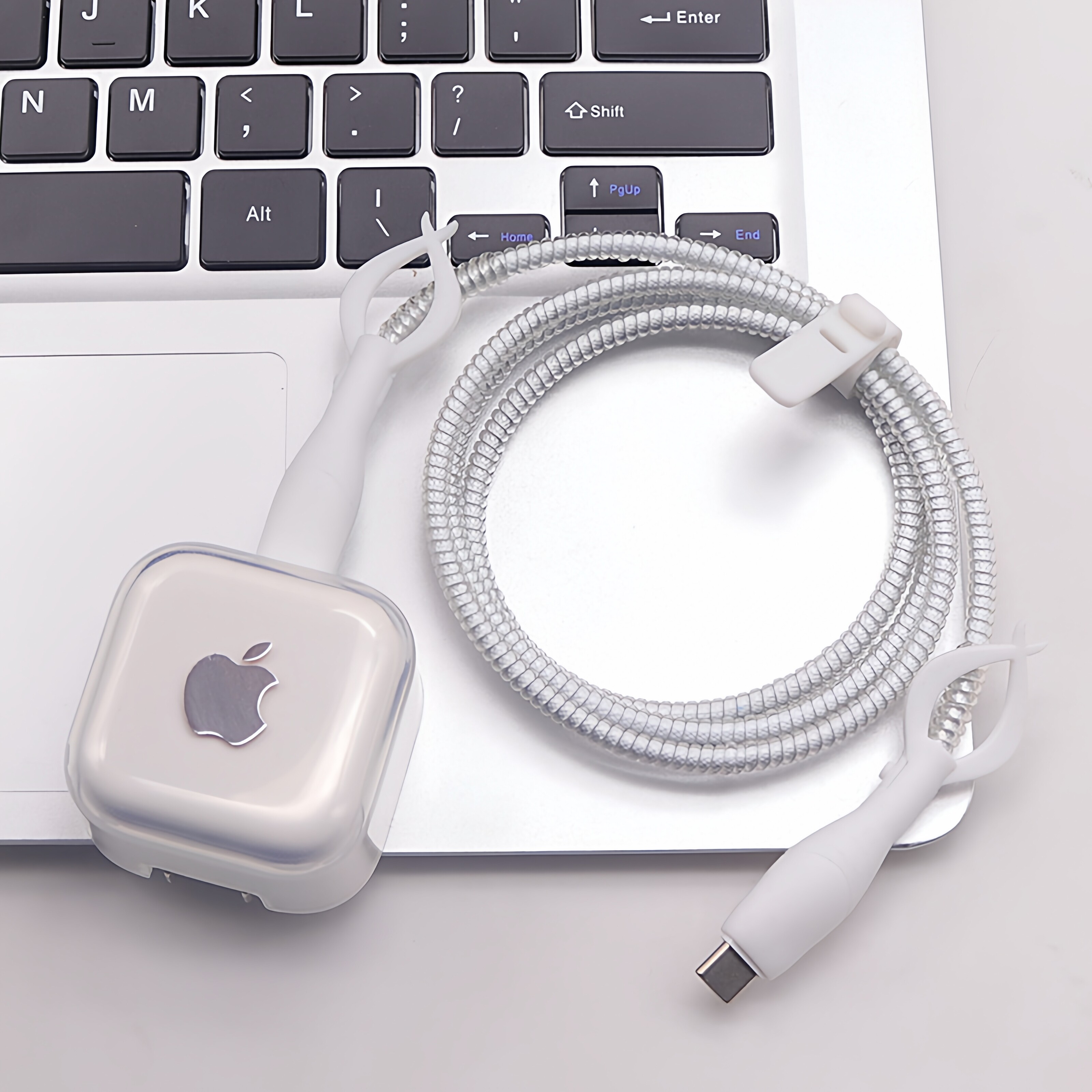 适用40W充电器保护套17P苹果数据线硅胶套防折断16电线缠绕绳ipad