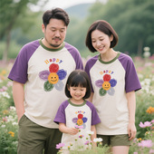 学生表演拉拉队团体服 短袖 彩色太阳花幼儿园班服批发亲子装 夏装