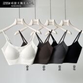 WUXIN吾馨带胸垫吊带短款 背心女内搭外穿打底舒适百搭美背1055
