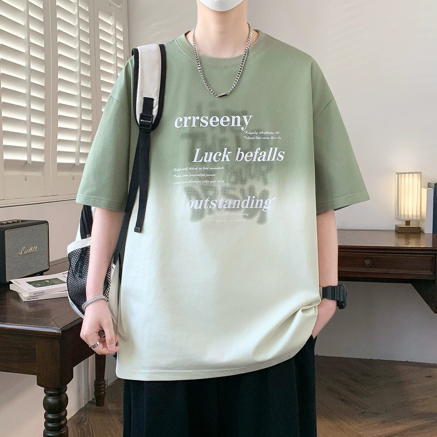 渐变短袖t恤男款夏季青少年初高T恤