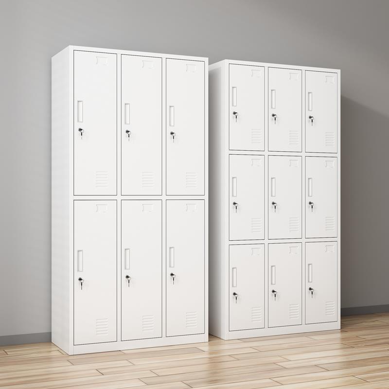 钢制更衣柜员工储物柜铁皮柜宿舍带锁六门换衣存包柜碗柜浴室鞋柜