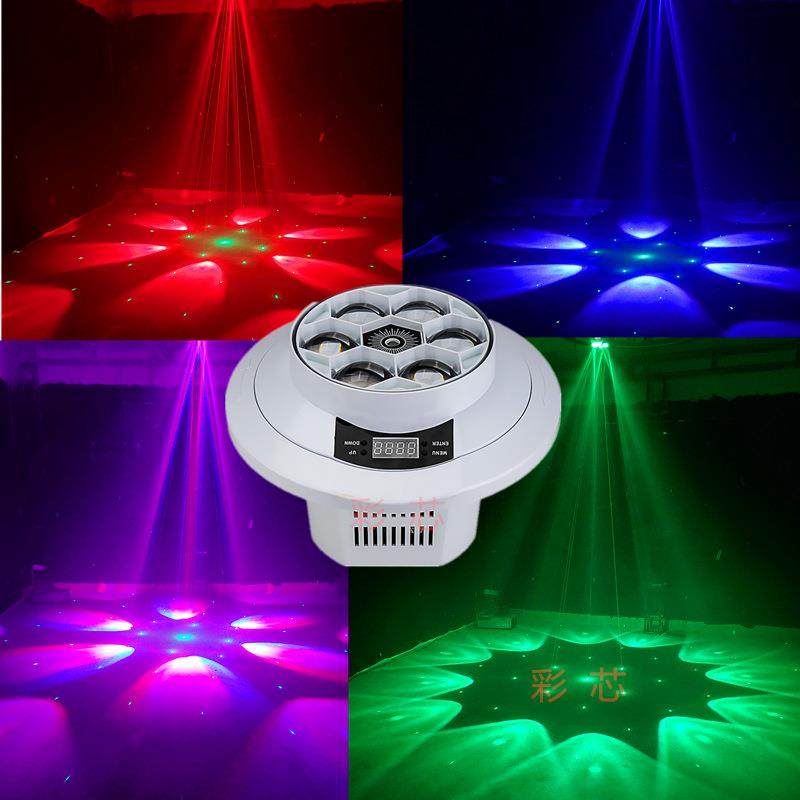KTV闪光灯LED六颗蜂眼灯激光灯酒吧彩灯镭射图案灯蹦迪灯舞台灯光,畜牧/养殖物资,特种养殖设备,淘宝优惠券,粉丝福利购,淘宝优惠卷