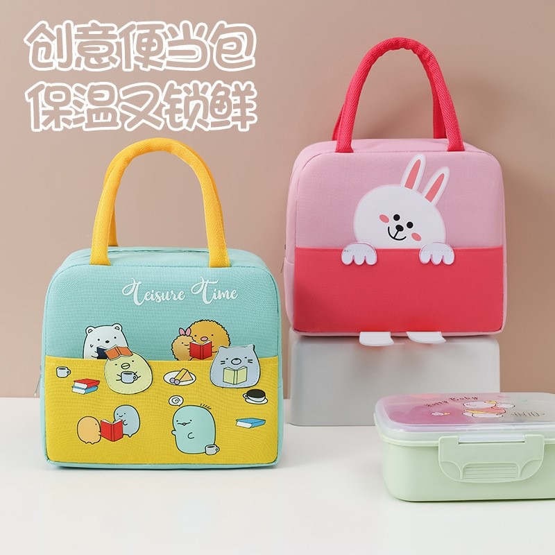 饭盒保温袋便当手提袋子加厚铝箔上班族小学生带饭专用防水午餐包