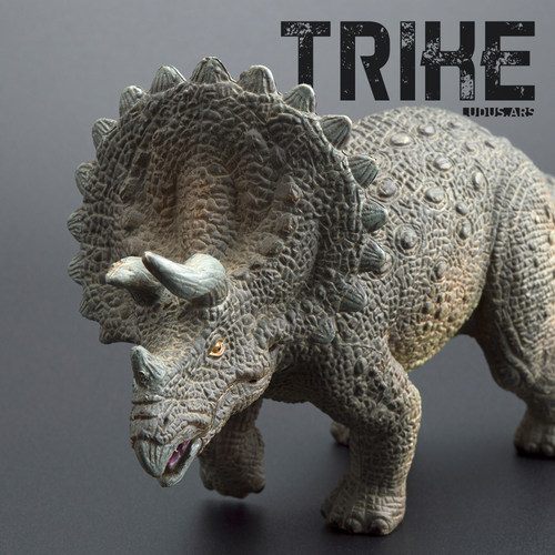 实心仿真三角龙恐龙模型玩具摆件