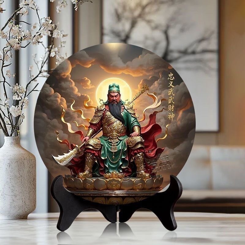 现货五虎上将镇宅摆台玄关客厅供奉厅摆台护财神关公关于将神摆件