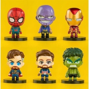 复仇者联盟盲盒钢铁侠q版模型奇异博士玩偶蜘蛛侠手办礼物灭霸