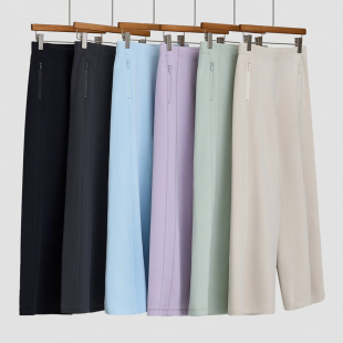 复古兰精莫代尔宽松直筒长裤 裸感显瘦休闲裤 子女 时尚 26夏款