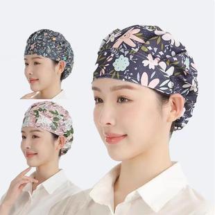 厨房帽子防尘工作女款 透气包头帽头套防油烟护士厨师车间餐饮