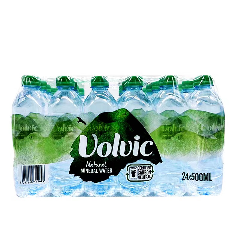 法国进口富维克火山岩天然矿泉水500ml*12瓶Volvic饮用水-封面