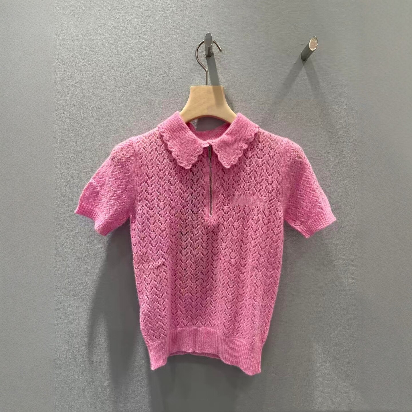 Esme高定羊绒和丝质Polo衫