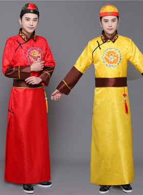 清朝古装王爷阿哥贝勒服演出服男士成人清代宫廷皇帝龙袍太子服装